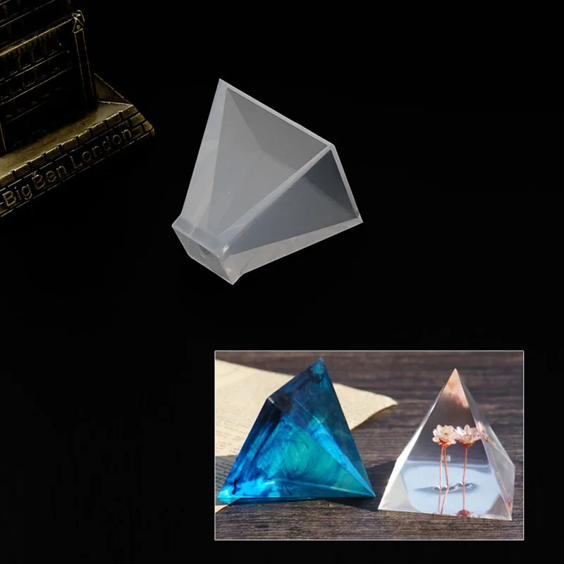 

Crystal Jewelry Mold Pendant Pyramid Silicone Ornaments Resin Hand Making Tool