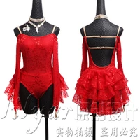 pole dance competition skirt performance skirt pole girl custom womens red lace backless sexy dance skirt