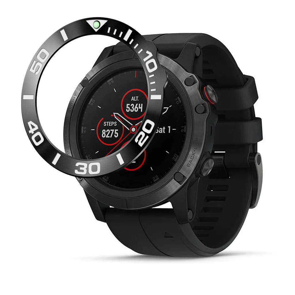 Ouhaobin кольцо с ободком для Garmin Fenix 5X Plus, кольцо для часов, клейкая крышка, металлический чехол с защитой от царапин для Garmin, умный Браслет