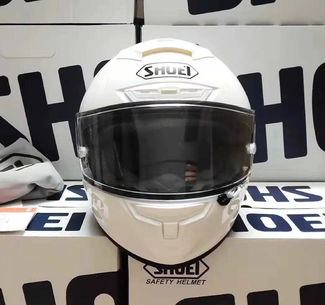 Мотоциклетный шлем X14 глянцевый белый для езды на мотоцикле и велосипеде