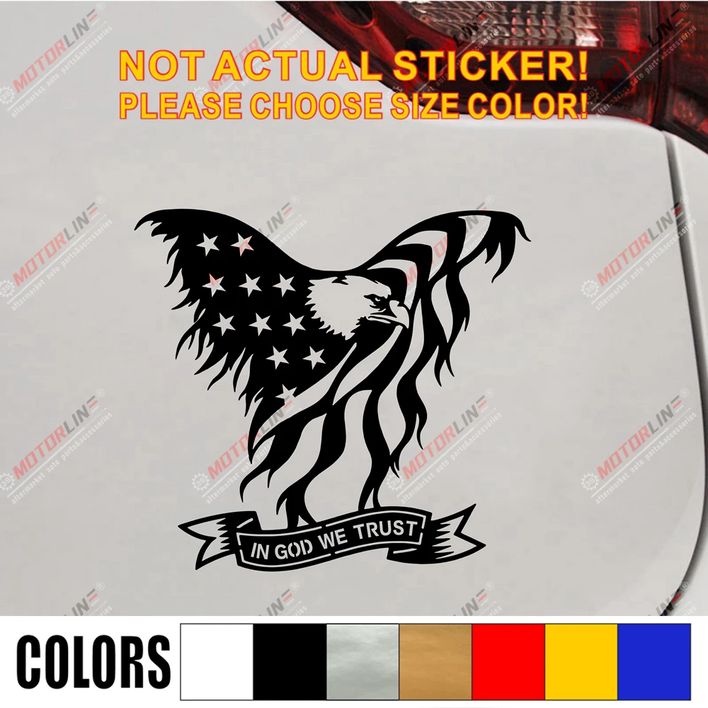 Лысая орла американский флаг США наклейка автомобиль винил в Бог мы доверяем