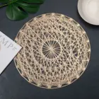 Круглый коврик для стола из ПВХ, домашний коврик с рисунком гексаграммы, ажурные теплоизоляционные коврики, декоративный коврик, коврики для чаши, домашний декор