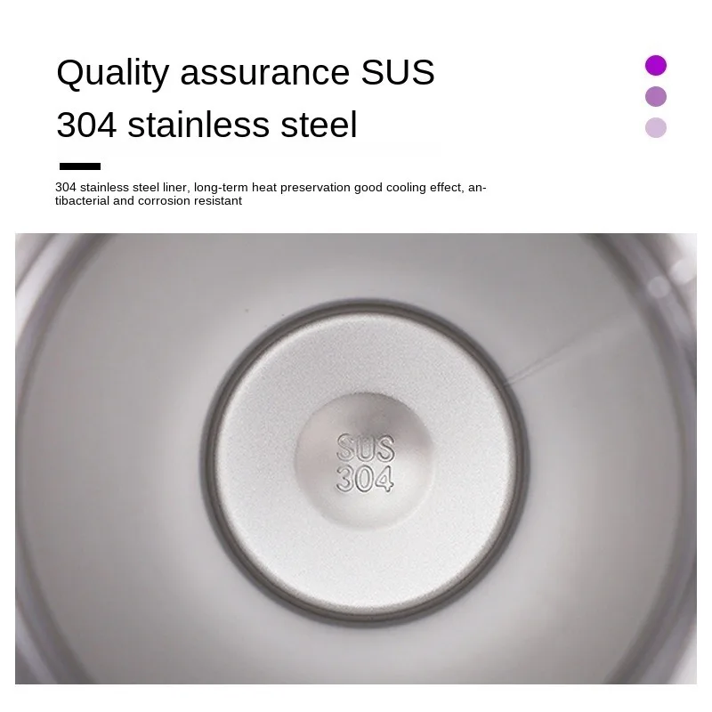 

500/750ml Double-layer Vacuum Flask Gift Coffee Cup Stainless Steel Milk Children's Cup Creative Shake with Lid Straw Cup