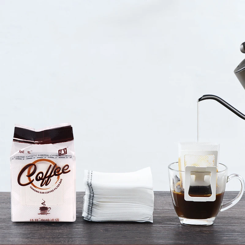 25 50 шт./упак. одноразовые Кофе фильтра сумки Портативный заячьи уши с Стиль