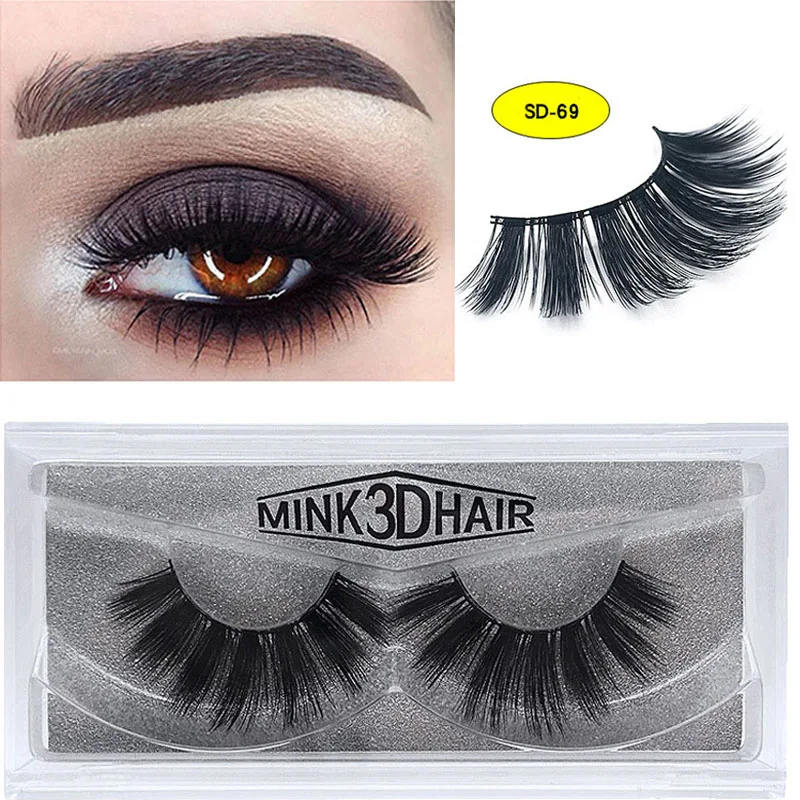 

1Pairs Mink Eye Lashes eyelashes natural Extension Tools Full Coverage Glue-free Mink Eye Lashes Thick Long Makeup Tools