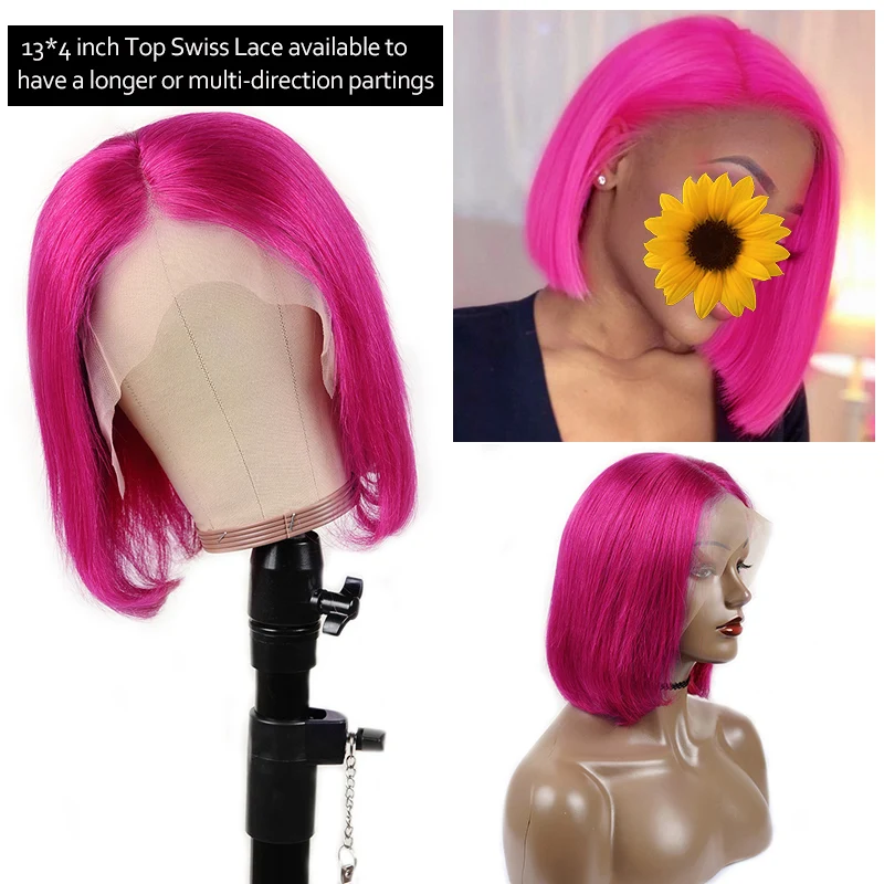 Красная роза Синтетические волосы на кружеве человеческих волос парики 13x4 с