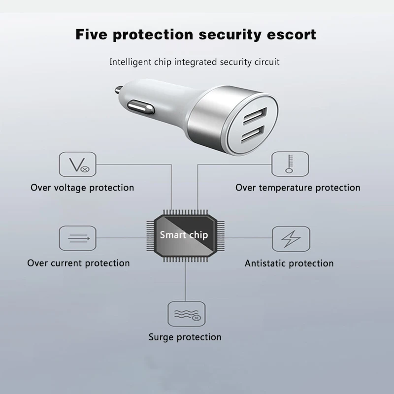 My 2.1A dual USB Автомобильное зарядное устройство Универсальный мобильный телефон