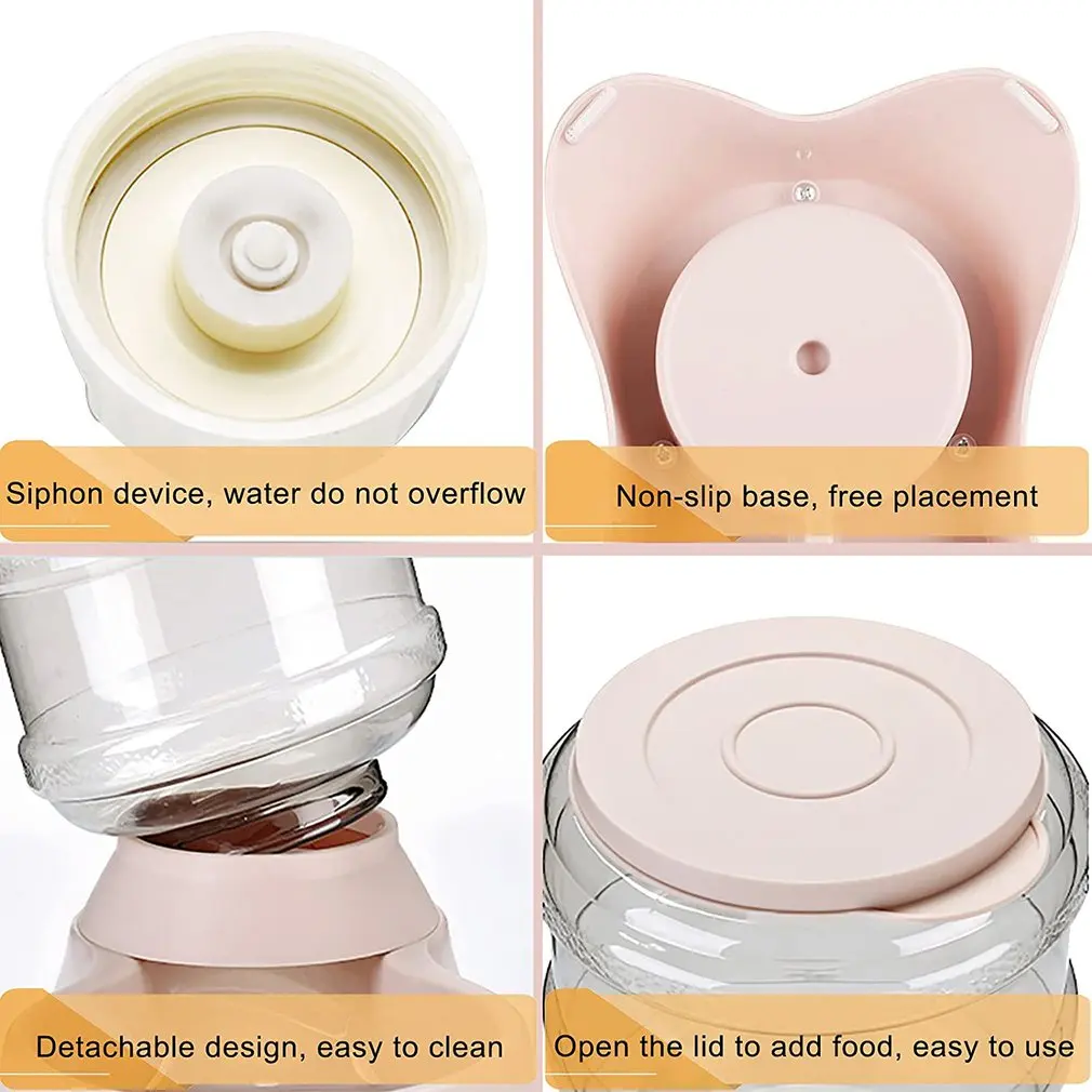 

3.8L Frosted Textured Plastic Automatic Pet Feeder Feeder Drinking Fountain Cat Bowl Dog Food Pet Bowl