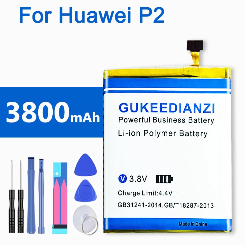 Аккумулятор GUKEEDIANZI для телефона Huawei Ascend P2 3800 мАч HB5Y1V/HB5Y1HV мощный безопасный