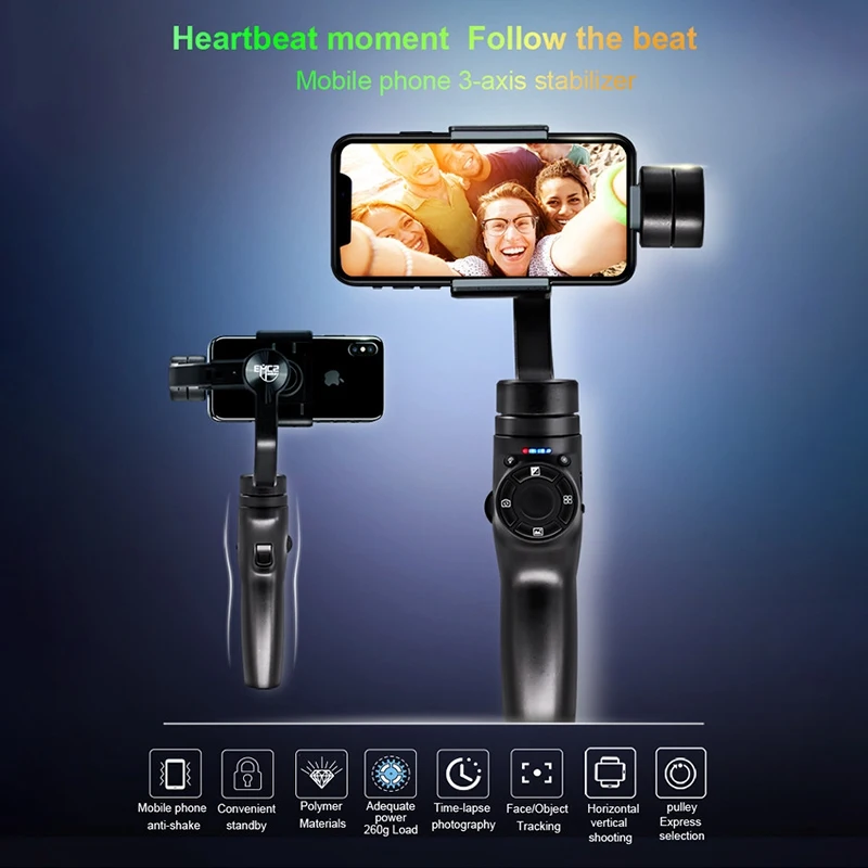 Смартфон спортивные Камера 3 х позиционный ручной карданный Стабилизатор камеры