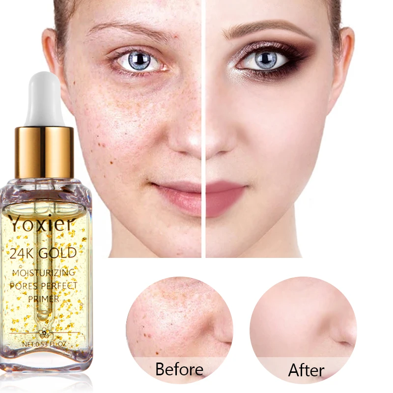 

24K Gold Essence Primer Oil Control And Moisturizing Shrink Pores The Base Makeup Is Light And Fit Perfect Makeup Facial Primer