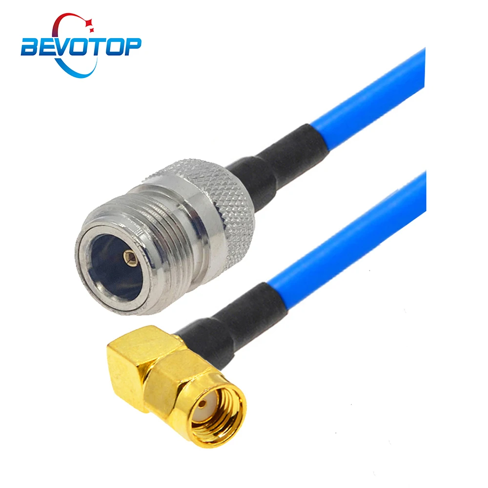 

N Female to RP-SMA Male 90 Degree Plug RG402 Cable Semi-Flexible Pigtail 50 Ohm RF Coaxial Extension Cord Jumper 15CM 50CM 1M 5M