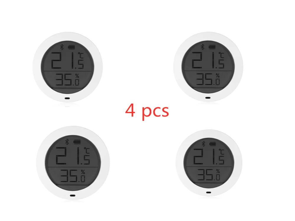 4pcs Xiao mi jia Bluetooth Смарт температура Hu mi dity сенсор ЖК цифровой экран термометр mi Home приложение в комплекте распродажа - Цвет: 4pcs