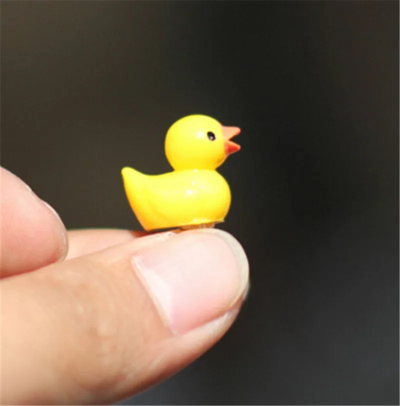 2 шт./компл. мини милый маленький желтая утка изделия из смолы для домашние