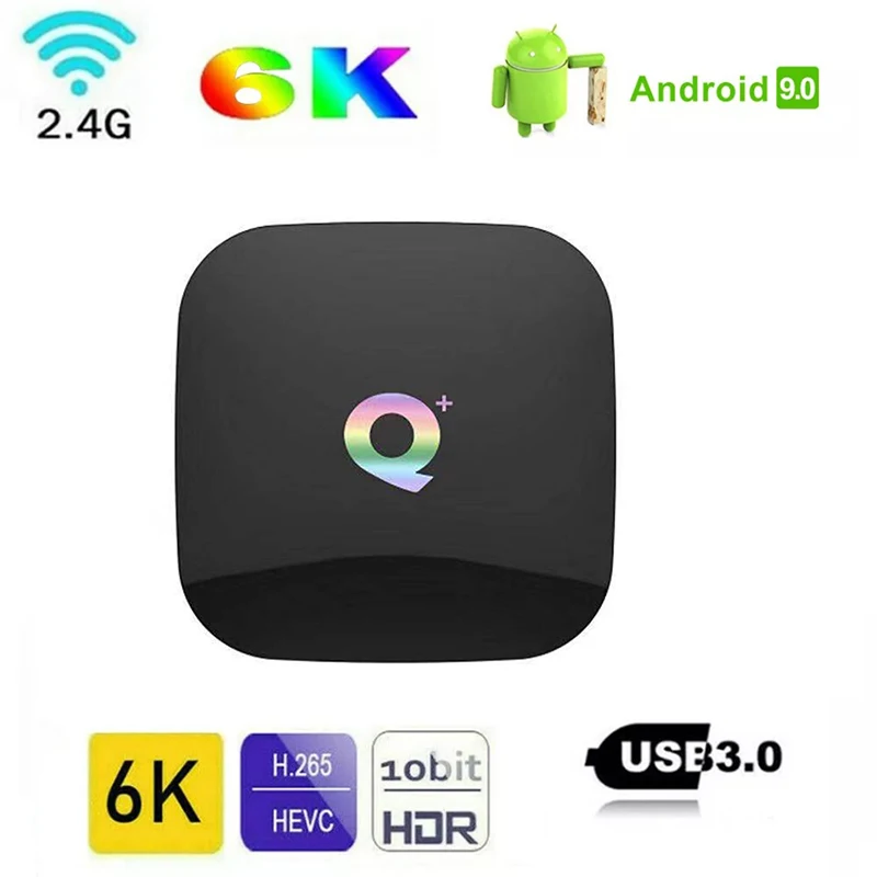 

Allwinner H6 6K Smart TV Box Android 9.0 4GB RAM 32GB ROM Youtube Quad Core H.265 USB3.0 Wifi Set Top Box Media Player Q Plus