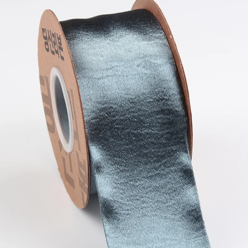 Розовая золотистая розовая лента шелковая металлическая гофрированная