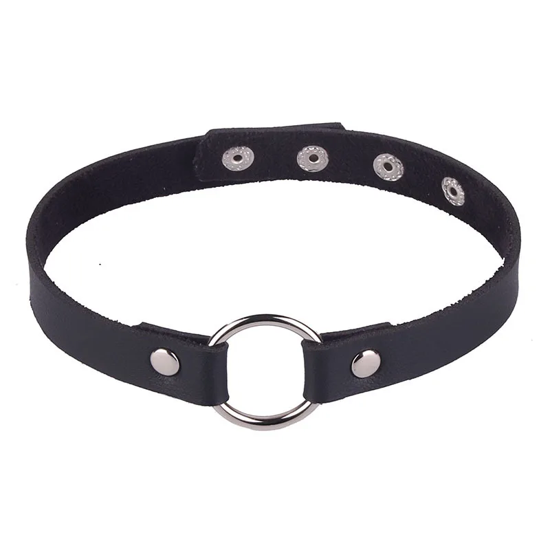

Punk Leather Collar Necklace Women Goth Rivet Round Shape Choker Naszyjnik Collares Para Mujer Jewelry Accessories Fashion Party
