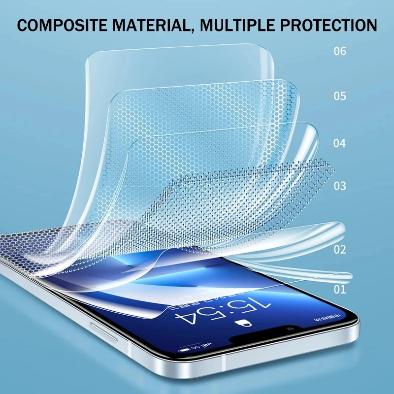 Pel&iacute;cula de hidrogel de cobertura completa para IPhone, protectores de pantalla para IPhone 11, 12, 13 Pro Max, 6, 6s, 7, 8 Plus, XR, X, XS MAX, sin cristal, 2 uds.-2