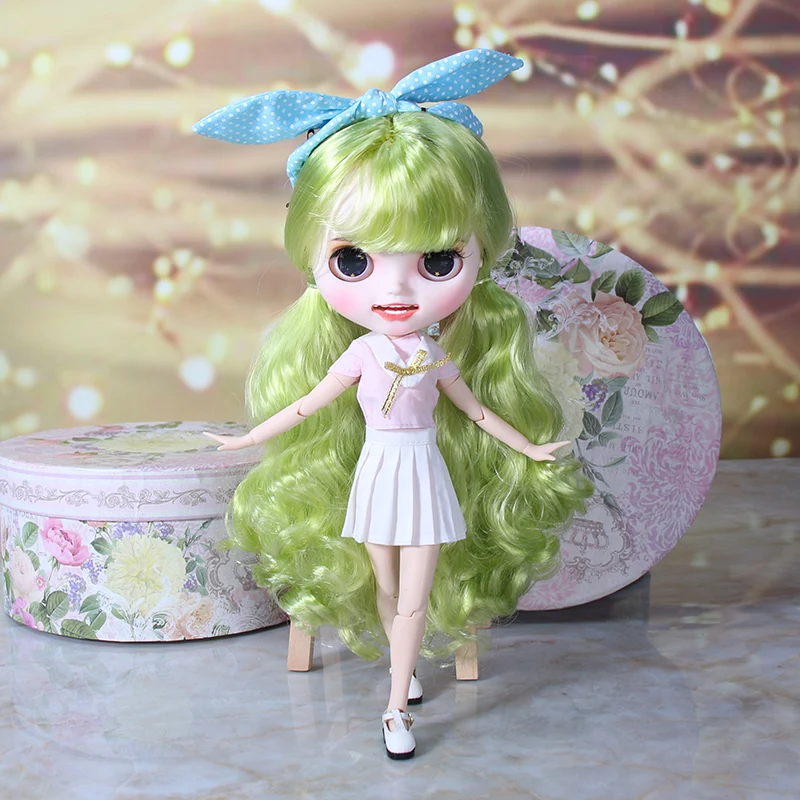 ICY factory blyth кукла на заказ кукла 1/6 bjd белая кожа суставное тело, новое матовое лицо открытый рот закрытые глаза