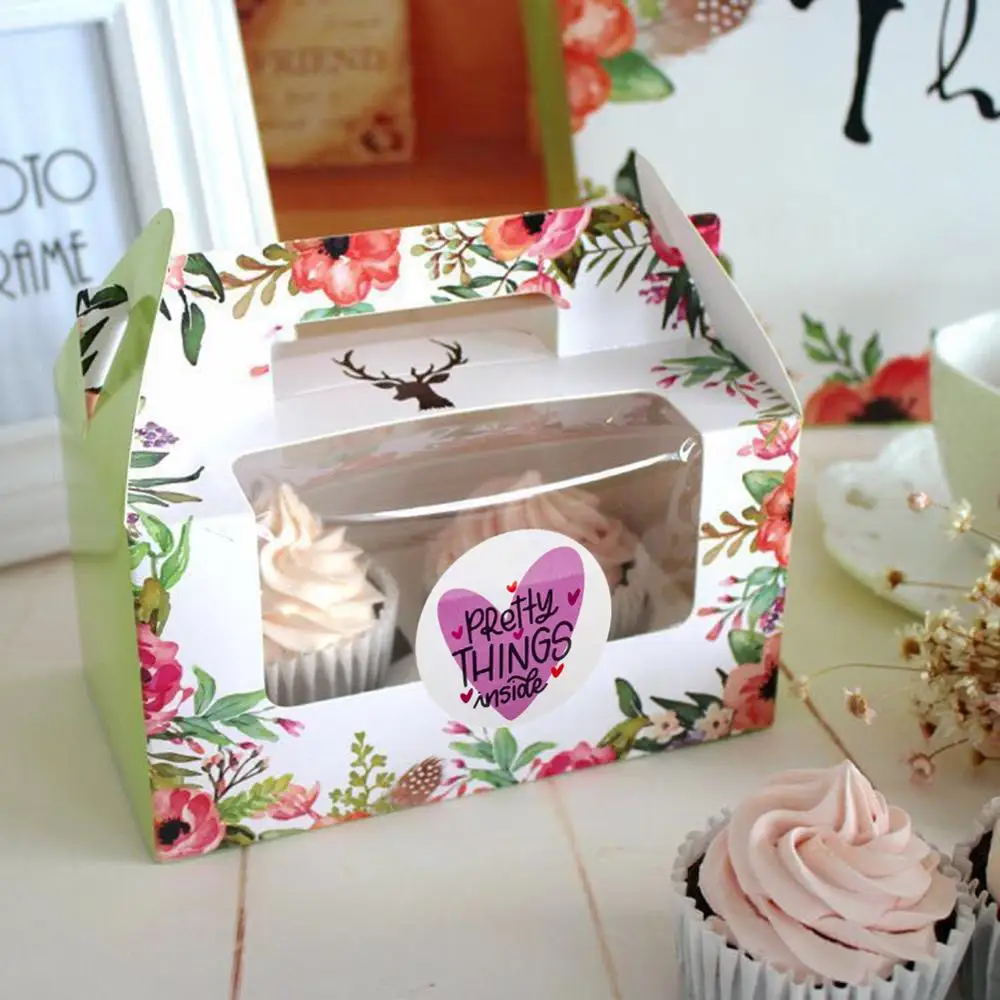 1 5 дюймов наклейки круглой формы в форме сердца Спасибо спасибо за покупку