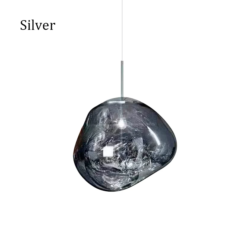 Silver Скандинавское стекло, лава, светодиодный подвесной светильник, подвесные светильники для домашнего декора, для гостиной, бара, кафе, лофт, для кухни, подвесные лампы - Цвет корпуса: Silver