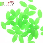 10003000 шт. оптовая продажа, красные, зеленые овальные светящиеся бусины для рыбалки из мягкой резины, светящиеся бусины для раковины, для рыболовных снастей, рыболовных снастей