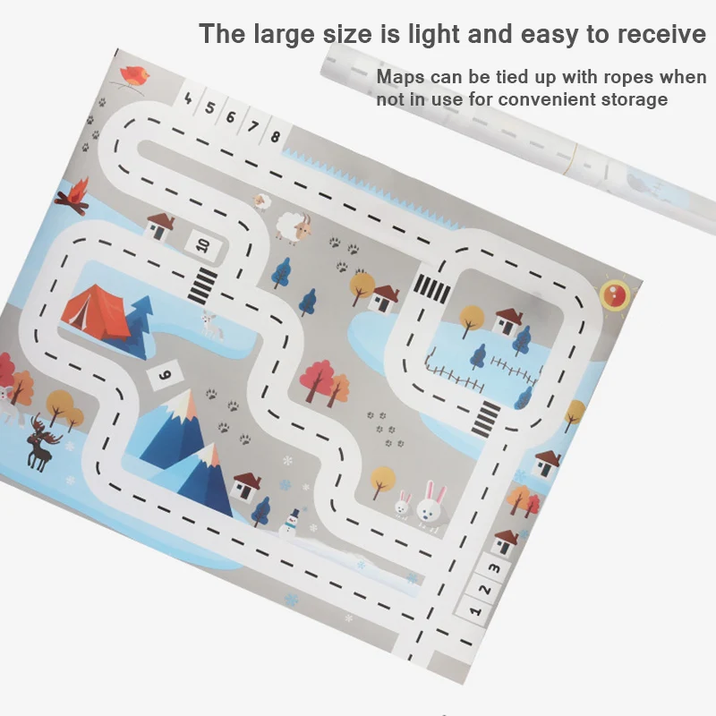 

Waterproof Game Mat Baby Portable Traffic Parking Lot Map Play Mats Car Playmat Traffic Park Road Path Rug Child Educational Toy