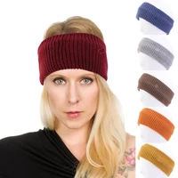 winter warm faux wool wide knitting headband women thicken turban girl hair band headwraps ear warmer hair accessories