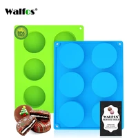 walfos silicone mold round non stick cake chocolate fudge mold jelly muffin cupcake mold cake decoration baking tool
