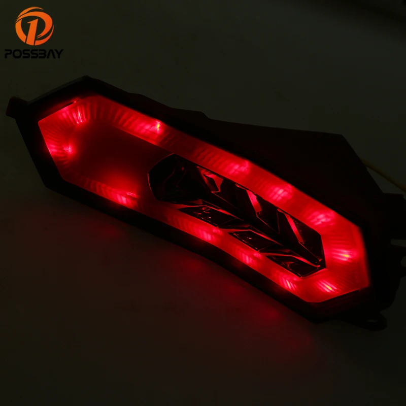Задний фонарь POSSBAY для мотоцикла сигнальный Красный Янтарный светодиодный