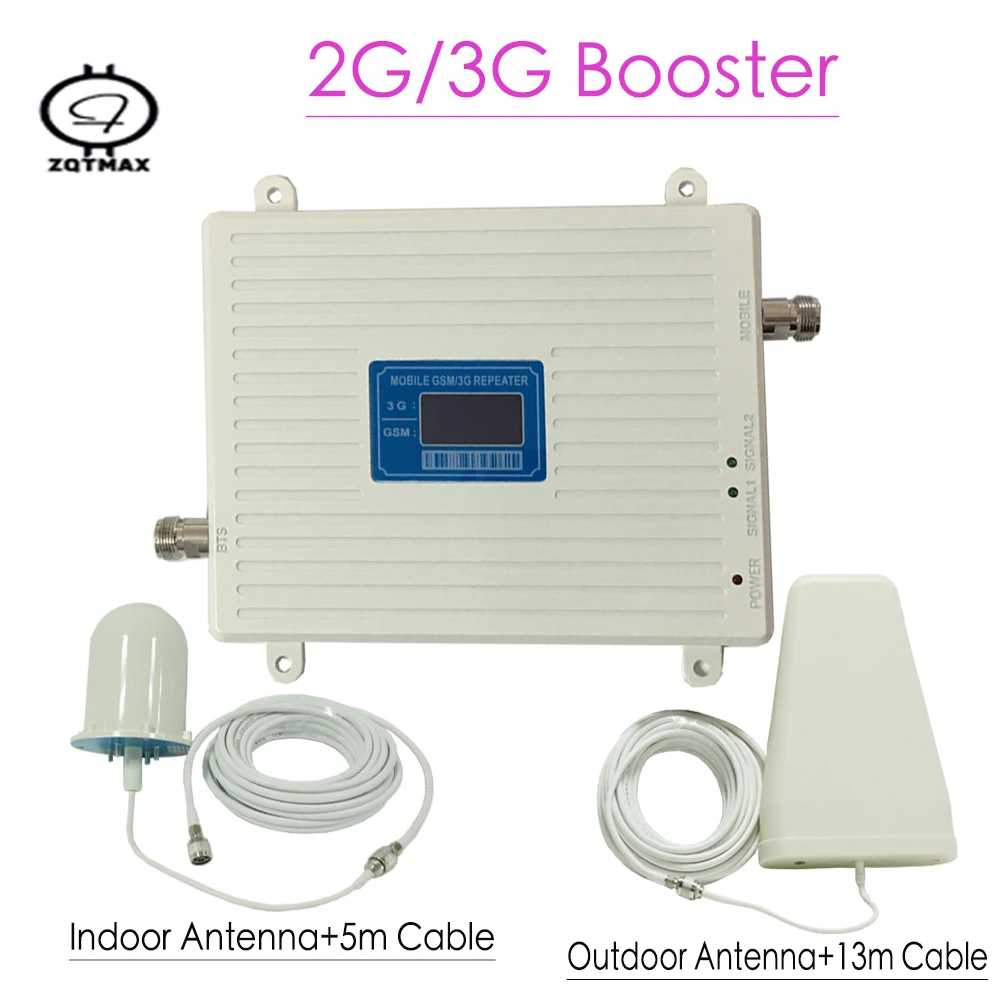 Antenna + 2G 3G Repeater GSM 900MHz UMTS 2100MHz Cell Phone Signal Repeaters WCDMA booster Dual Band Booster Amplifier | Мобильные