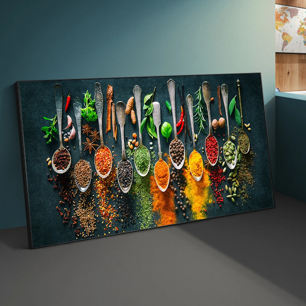 

Herbs and Spices for Cooking Canvas Art Posters And Prints Kitchen theme Canvas Paintings On the Wall Art Pictures Cuadros Decor