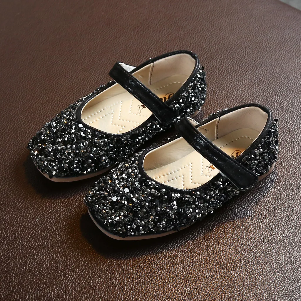 2019 на осень для девочек детские туфли принцессы детская одежда с блестками