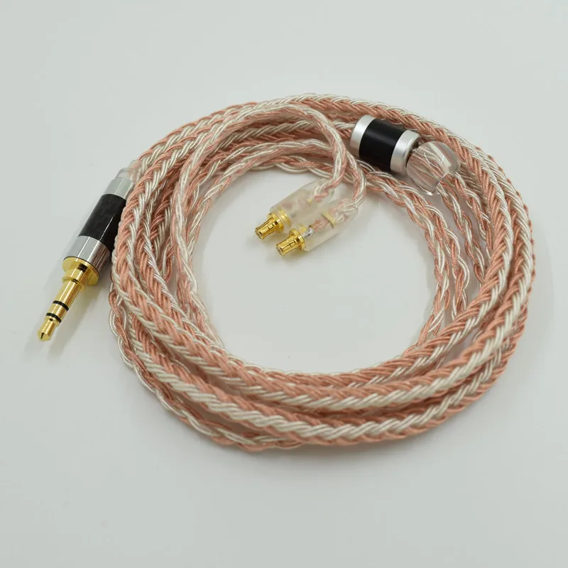 Серебряный шнур с покрытием запасной провод аудиокабель для наушников Audio-Technica