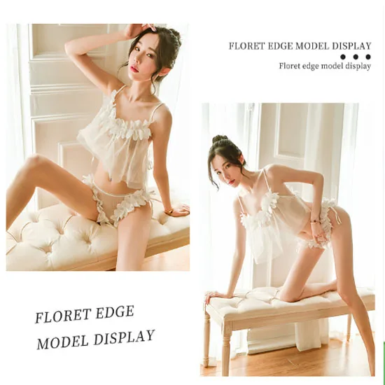 

Sexy Lingerie Hot Sleepwear Summer Sling Silky Comfortable Pajamas Sleep Pants Two-Piece Fashion Sexy Woman Nightwear