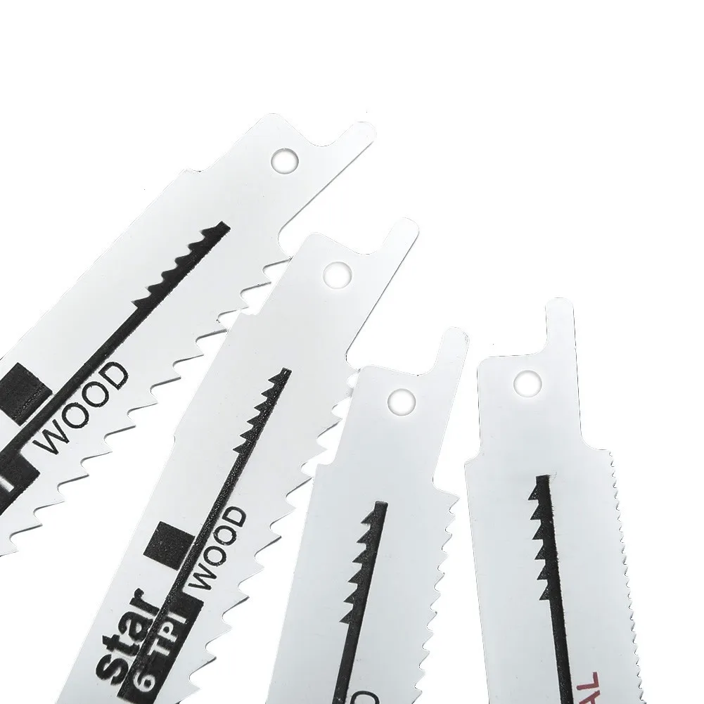 

10PCS Reciprocating Saw Blade Bi-Metal High Strength Woodworking Metal Cut Blade Power Tool Extended Curve Saw Blades