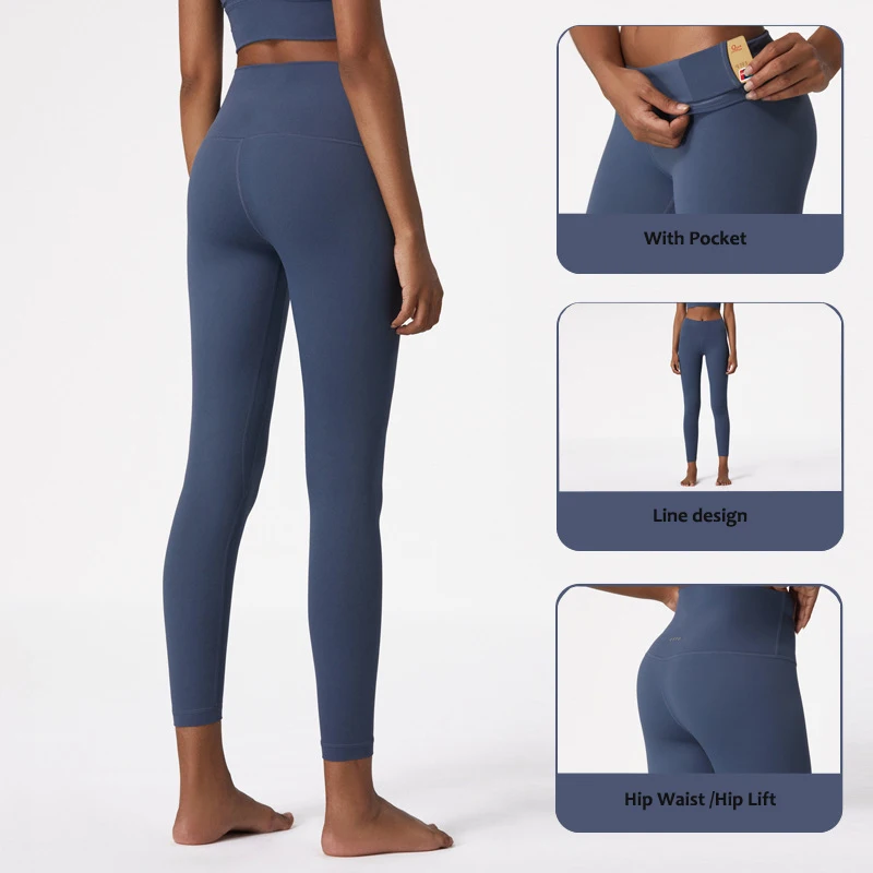 Комплект для йоги Naked-Feel комплект леггинсов Женский костюм фитнеса спортивная