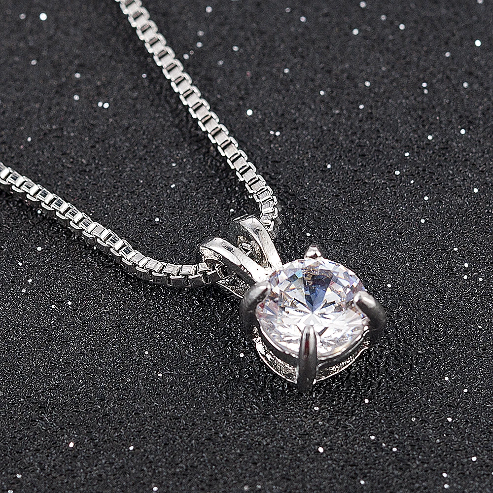 

2021 Classic Wedding Crystal Color Teardrop Pendant Necklace for Women Trendy Rhinestone Collar Necklace Jewelry statement
