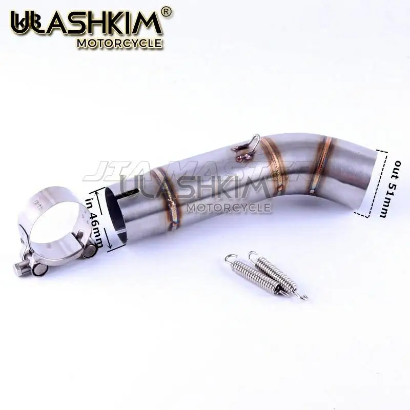 Мотоцикл Полная выхлопная средняя труба без шнуровки для Suzuki GSXR600 Gsxr700 Gsxr750 K7 GSX R700