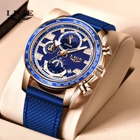 2021 lige new men watch waterproof silicones strap quartz watches for men luxury sun moon phase wristwatch relogio masculinobox