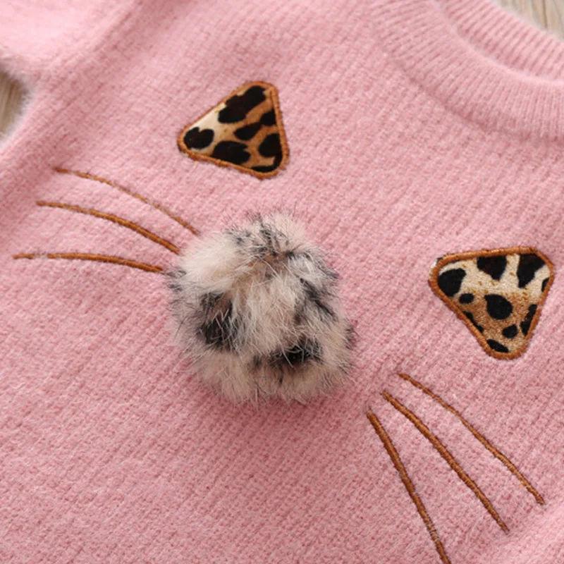 Платье для маленьких девочек Осень-зима детская одежда мультяшный свитер +