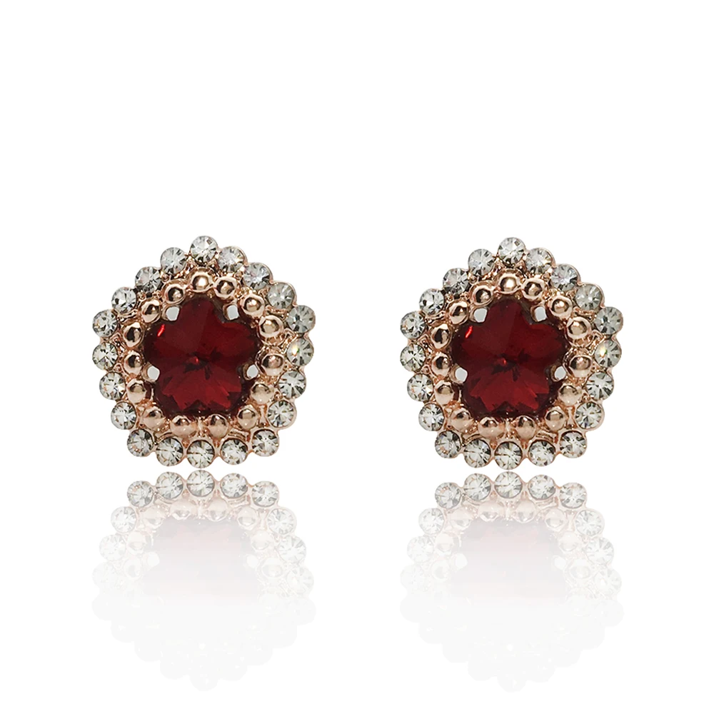 Женские серьги-клипсы красные большие стразы Ювелирное Украшение в европейском