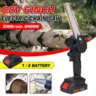 Электрическая цепная мини-пила, 3000 Вт, 6 дюймов, 88 в, с 2 перезаряжаемыми батареями