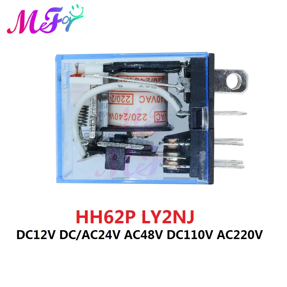

HH62P LY2NJ JQX-13F Relay Coil General DPDT Micro Mini Electromagnetic Relay Switch AC110V AC 220V DC12V DC24V AC48V 8pin