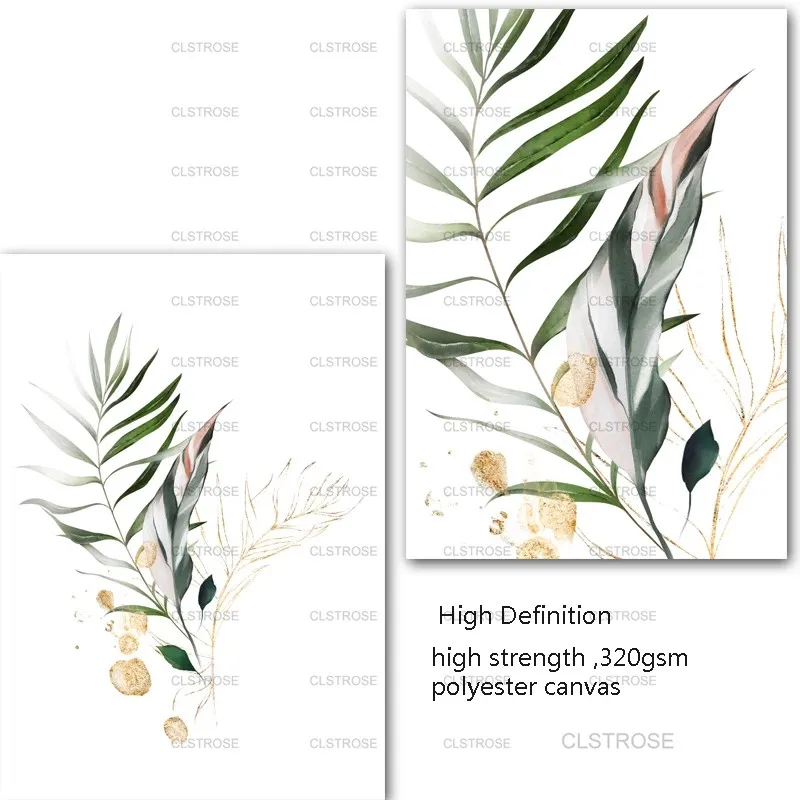 

Plant Leaf Decoration Poster Wall Art Decoration Art Home Decoration Canvas Painting Living Room Bedroom Frameless Style