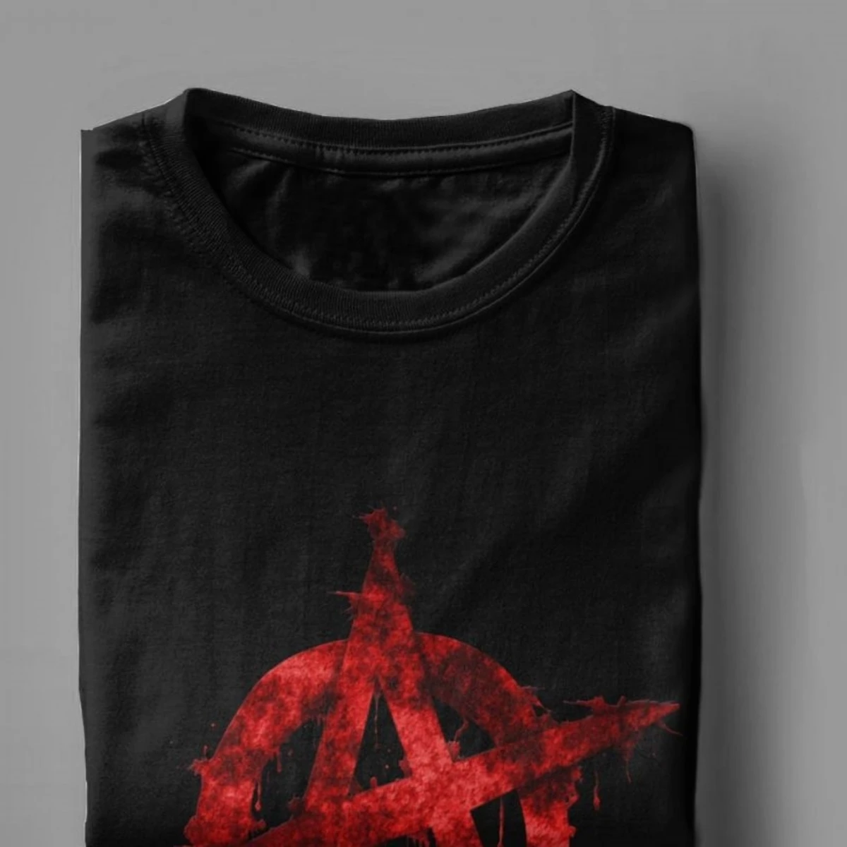 Винтажные анархистские футболки мужские с круглым вырезом хлопковые топы