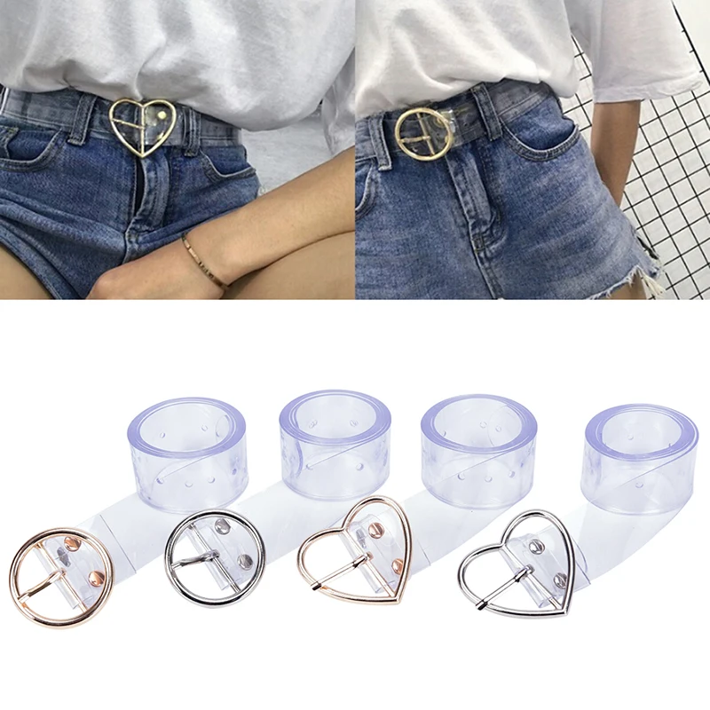 Женский длинный прозрачный пояс с пряжкой в форме сердца | Аксессуары для одежды