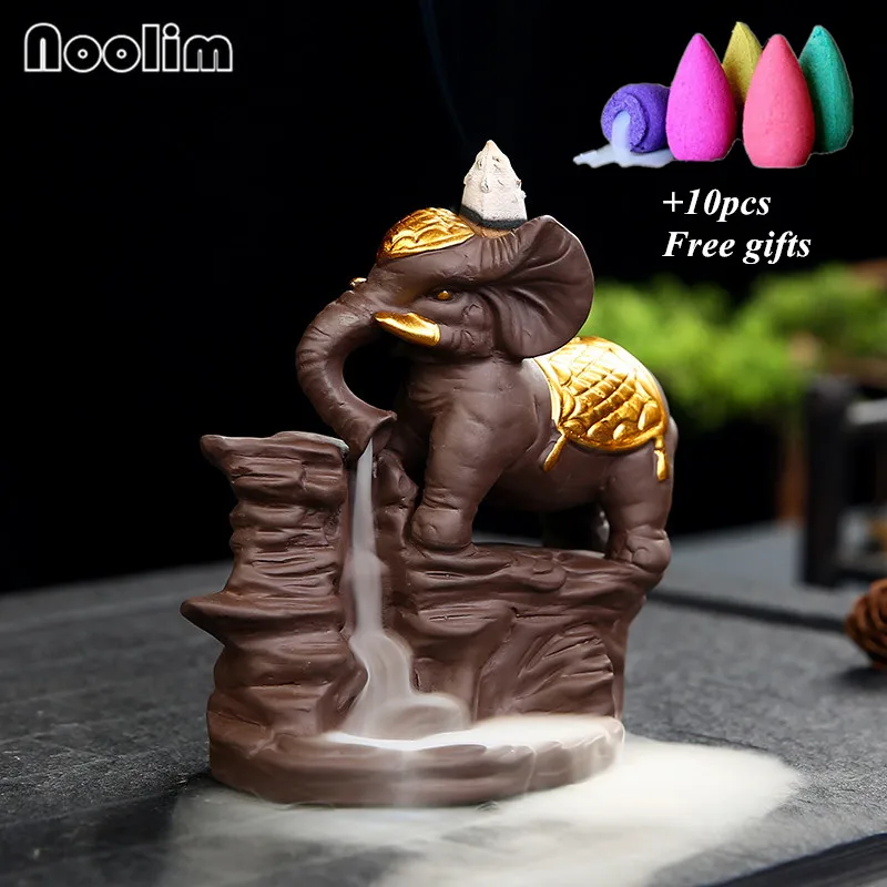 Керамическая горелка для благовоний в виде слона домашний декор креативная