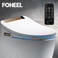 lcd 3 color intelligent toilet seat elongated electric bidet cover smart bidet heating sits led light wc