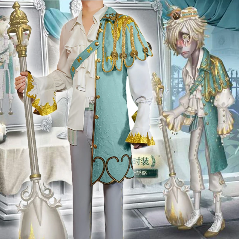 

Game Identity V Cosplay Costumes Survivor Andrew Kreiss Grave Keeper Cosplay Costume Cheese Skin Uniforms Clothes Suits Green